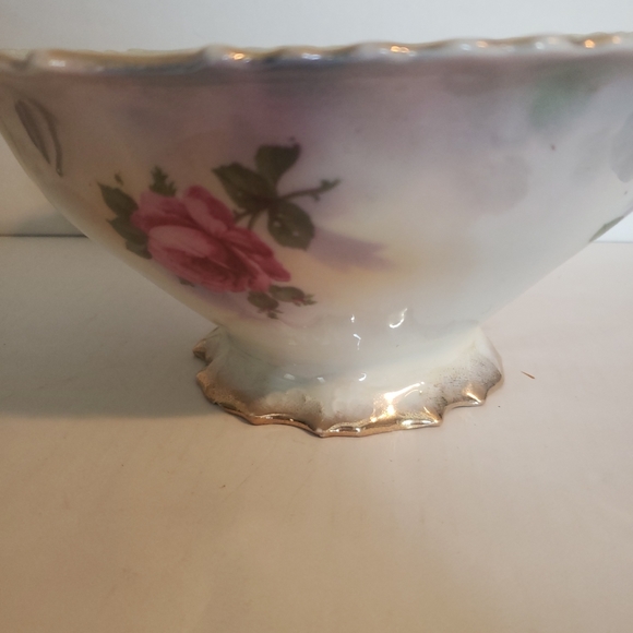 Silesien Germany Large Bowl with Roses - Picture 6 of 9